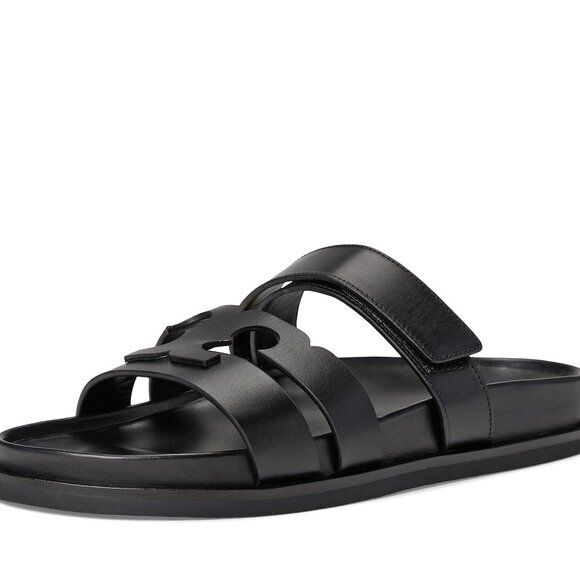 Tory Burch Ines Leather Sport Slide - Black - Picture 2 of 9